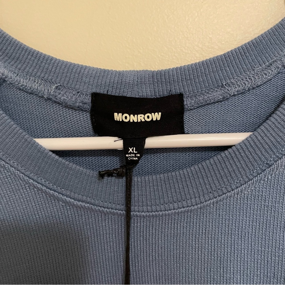 NWT Monrow Ombré Raglan Sweatshirt Sz XL - Picture 4 of 10